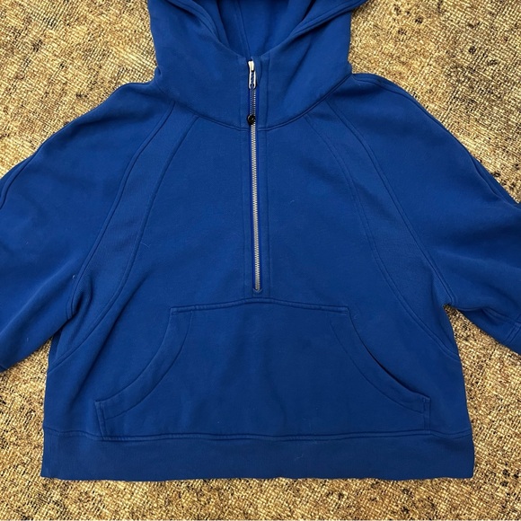 Lululemon Oversized Scuba Pitch Blue Half-Zip Hoodie M/L - Picture 4 of 7